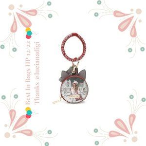 Sara Is Soft but Strong Cat Coin Purse Wristlet Keychain